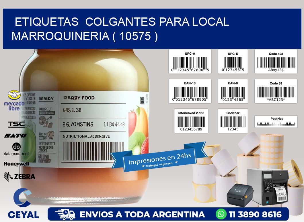 ETIQUETAS  COLGANTES PARA LOCAL MARROQUINERIA ( 10575 )