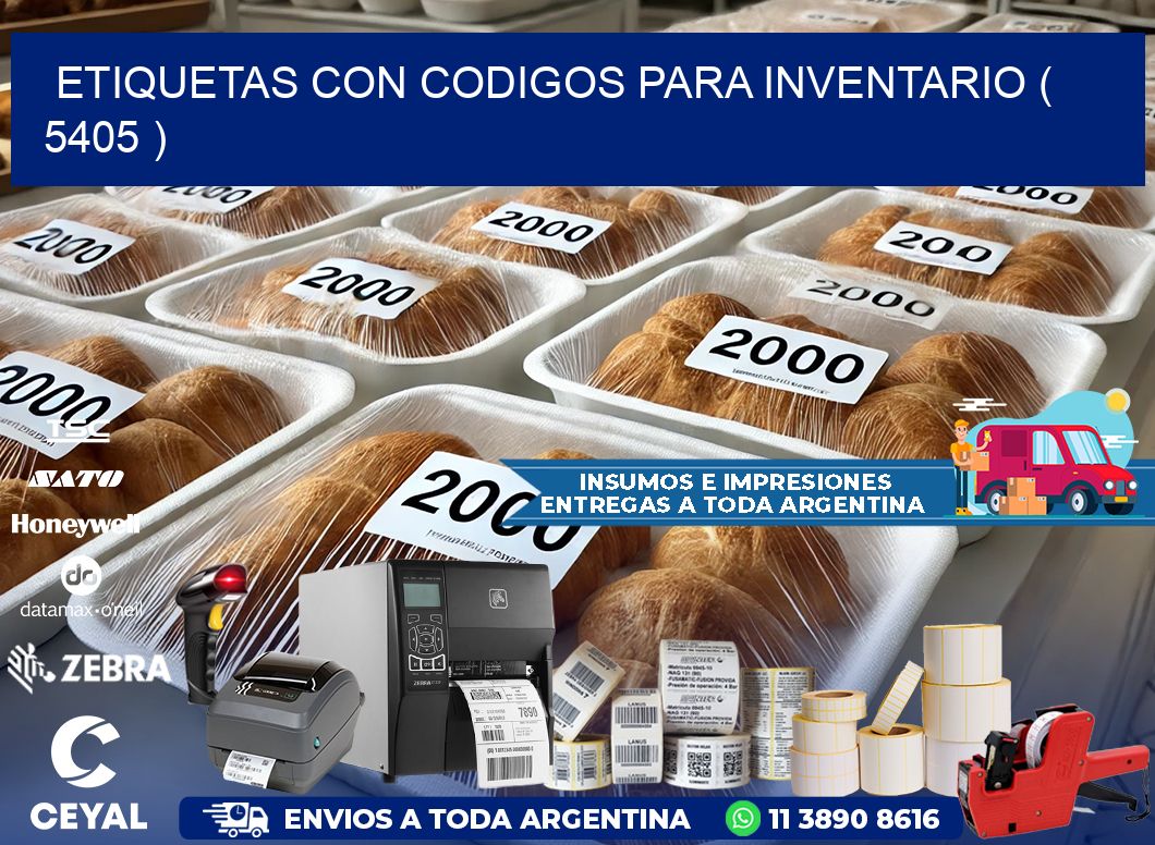 ETIQUETAS CON CODIGOS PARA INVENTARIO ( 5405 )