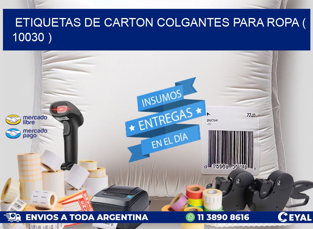 ETIQUETAS DE CARTON COLGANTES PARA ROPA ( 10030 )