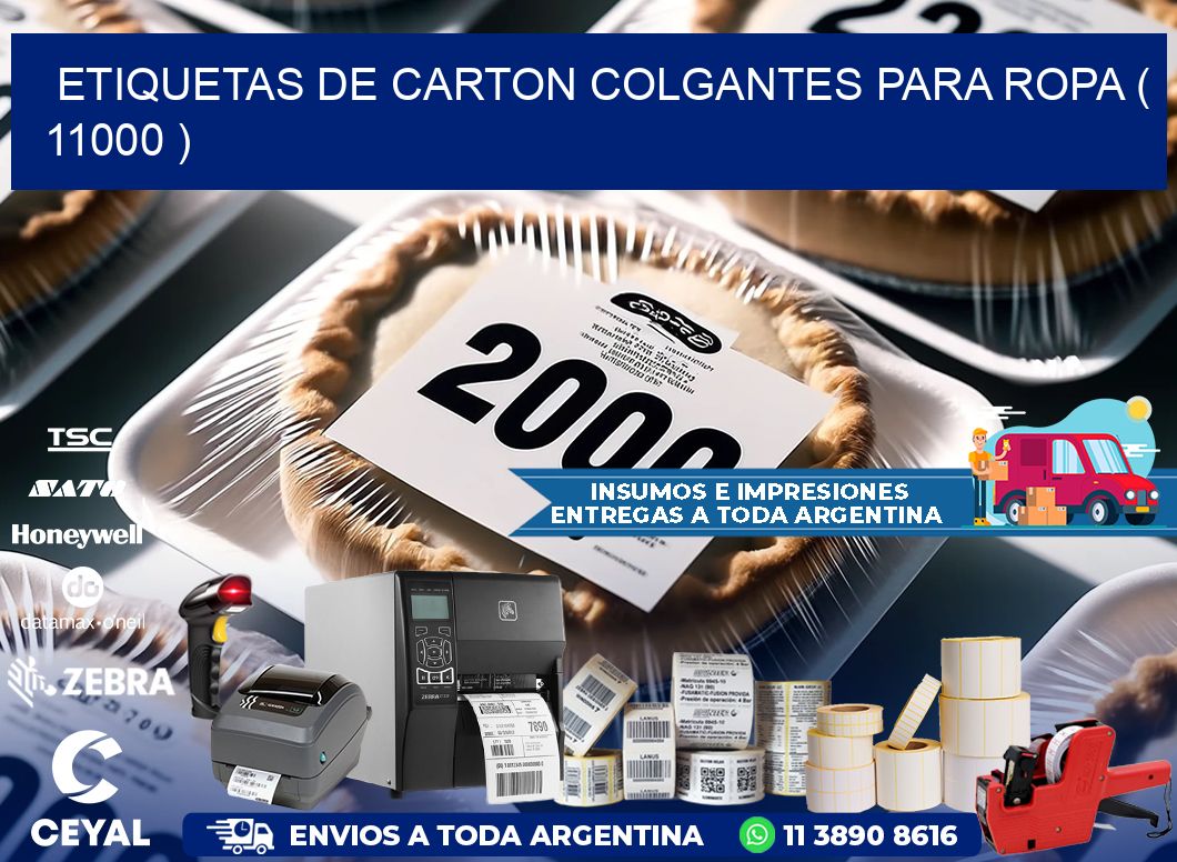 ETIQUETAS DE CARTON COLGANTES PARA ROPA ( 11000 )