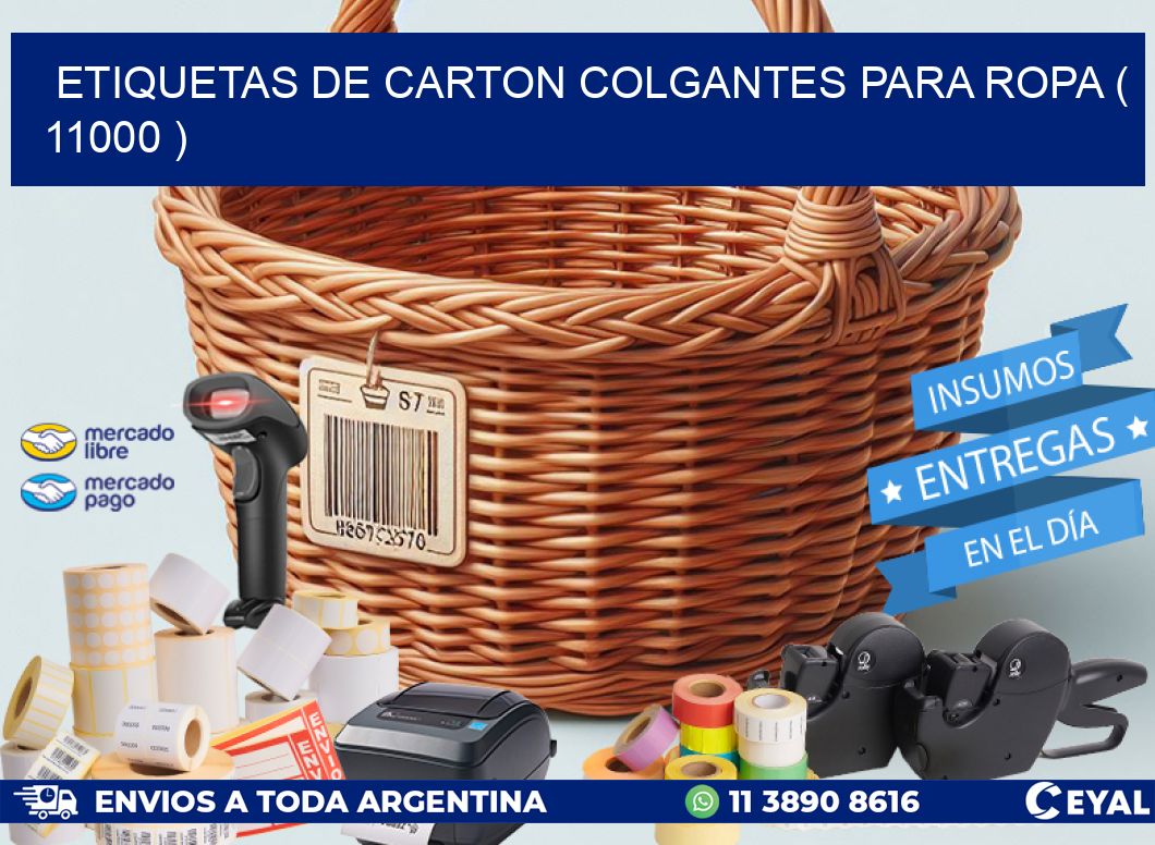 ETIQUETAS DE CARTON COLGANTES PARA ROPA ( 11000 )