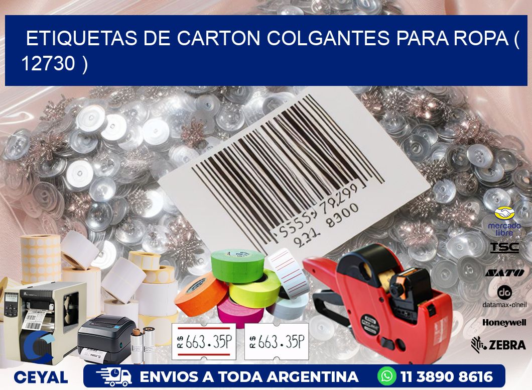 ETIQUETAS DE CARTON COLGANTES PARA ROPA ( 12730 )