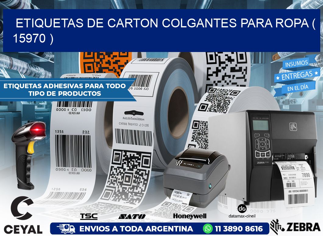 ETIQUETAS DE CARTON COLGANTES PARA ROPA ( 15970 )