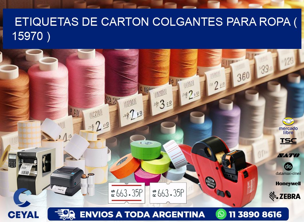 ETIQUETAS DE CARTON COLGANTES PARA ROPA ( 15970 )