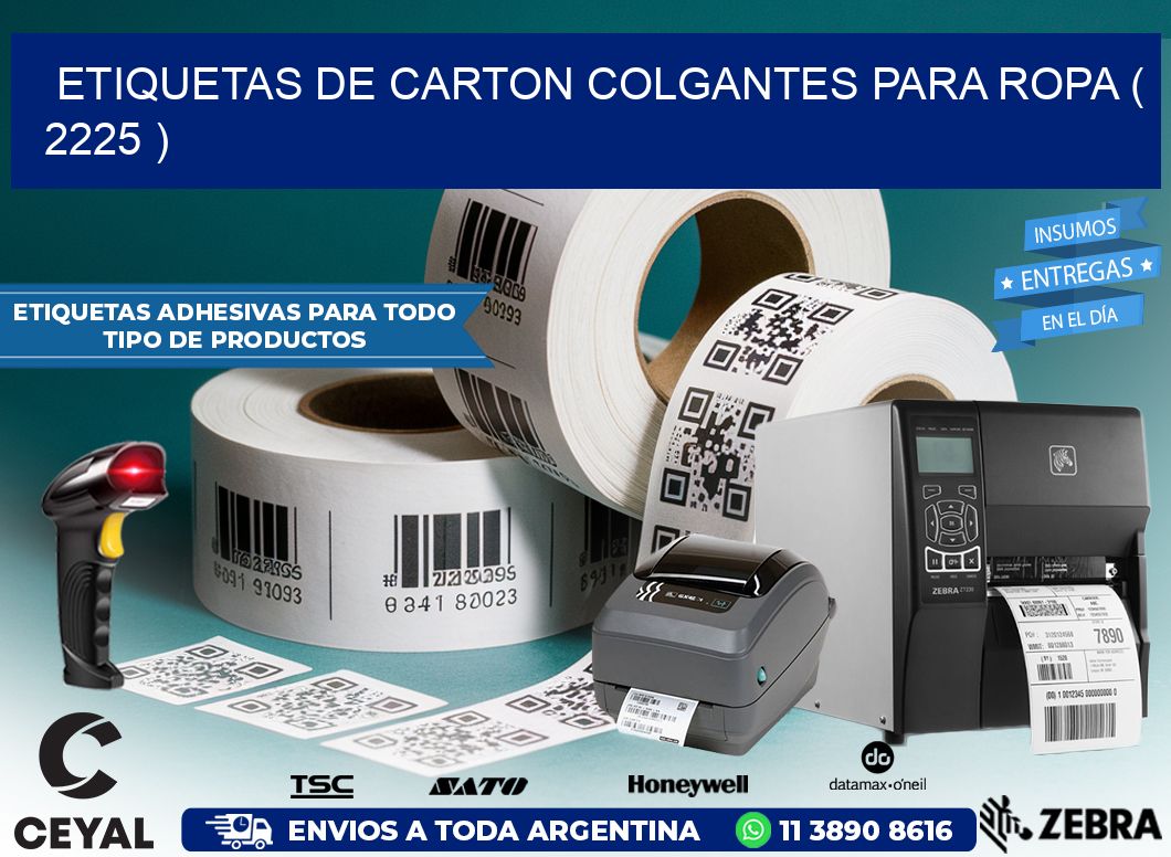 ETIQUETAS DE CARTON COLGANTES PARA ROPA ( 2225 )