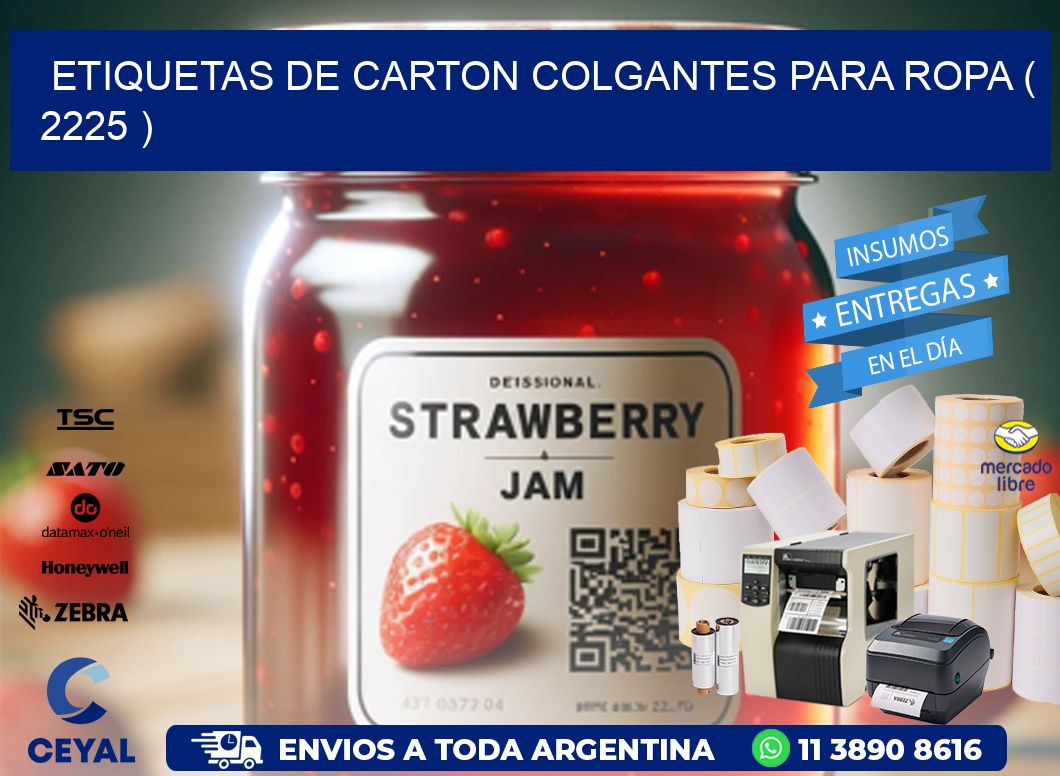 ETIQUETAS DE CARTON COLGANTES PARA ROPA ( 2225 )