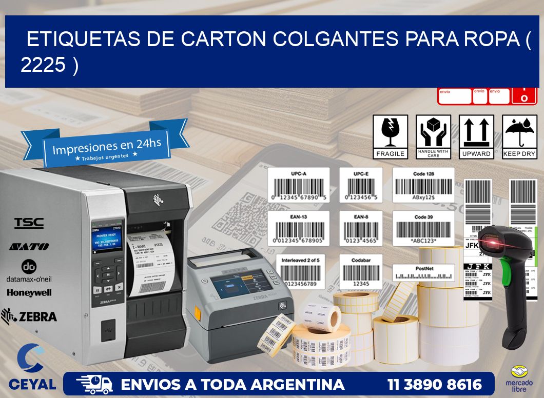ETIQUETAS DE CARTON COLGANTES PARA ROPA ( 2225 )