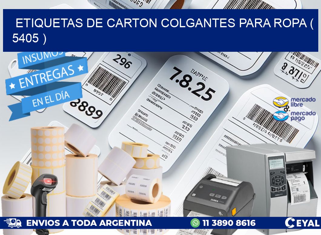 ETIQUETAS DE CARTON COLGANTES PARA ROPA ( 5405 )