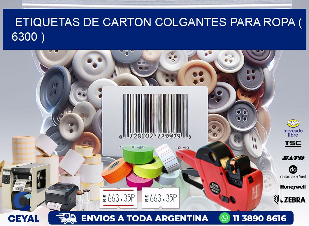 ETIQUETAS DE CARTON COLGANTES PARA ROPA ( 6300 )