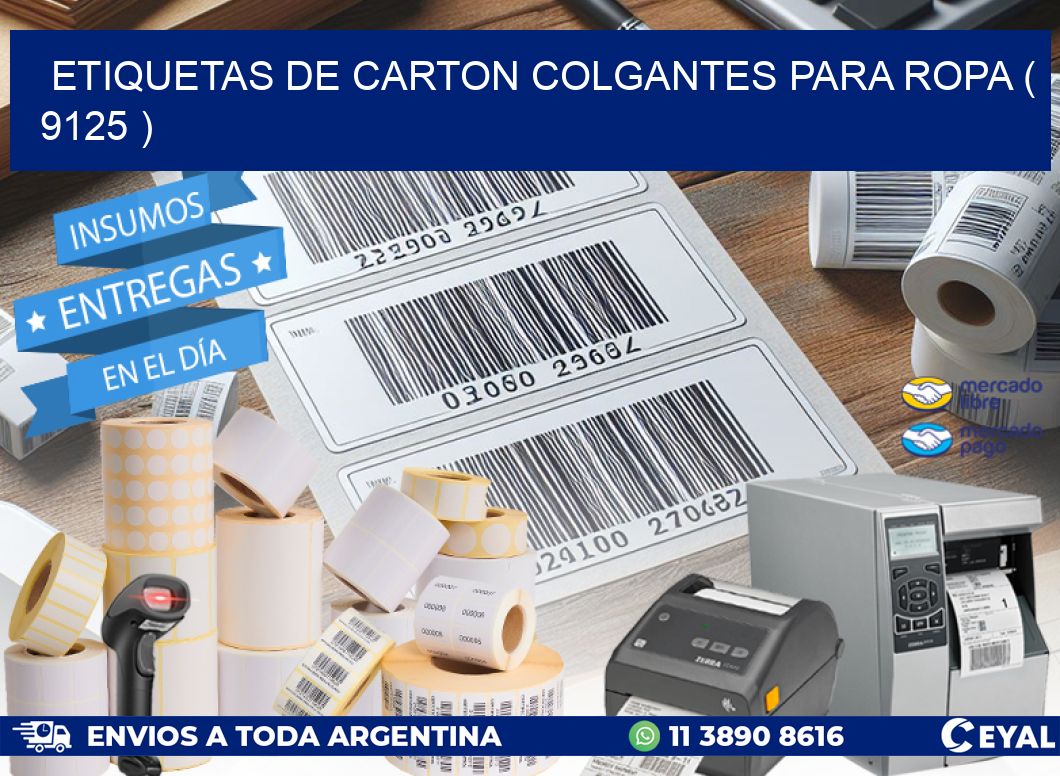 ETIQUETAS DE CARTON COLGANTES PARA ROPA ( 9125 )