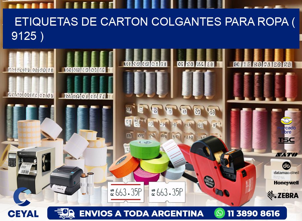 ETIQUETAS DE CARTON COLGANTES PARA ROPA ( 9125 )
