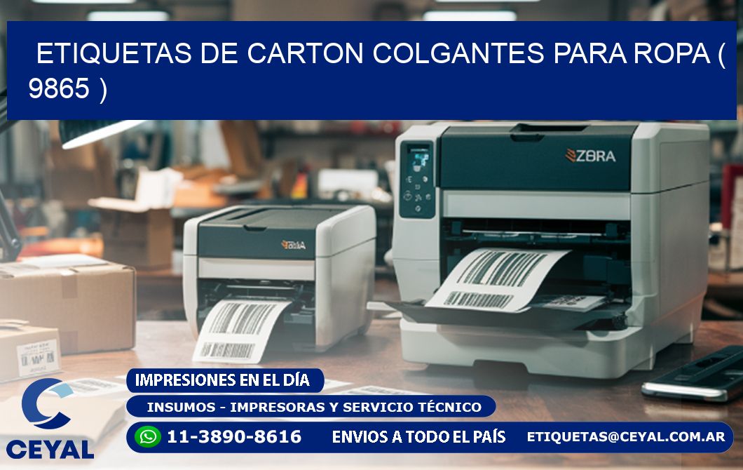 ETIQUETAS DE CARTON COLGANTES PARA ROPA ( 9865 )