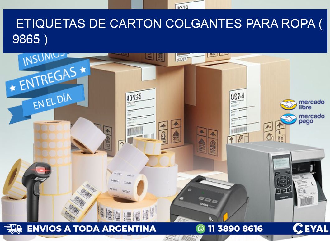 ETIQUETAS DE CARTON COLGANTES PARA ROPA ( 9865 )