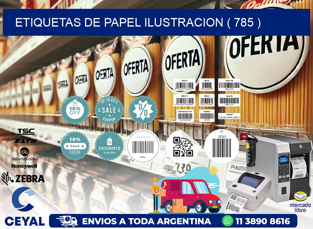 ETIQUETAS DE PAPEL ILUSTRACION ( 785 )