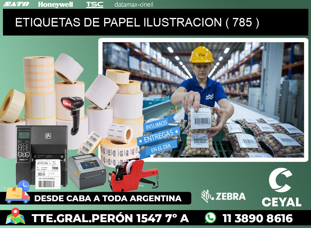 ETIQUETAS DE PAPEL ILUSTRACION ( 785 )