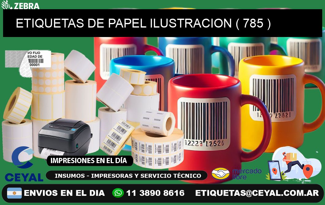 ETIQUETAS DE PAPEL ILUSTRACION ( 785 )