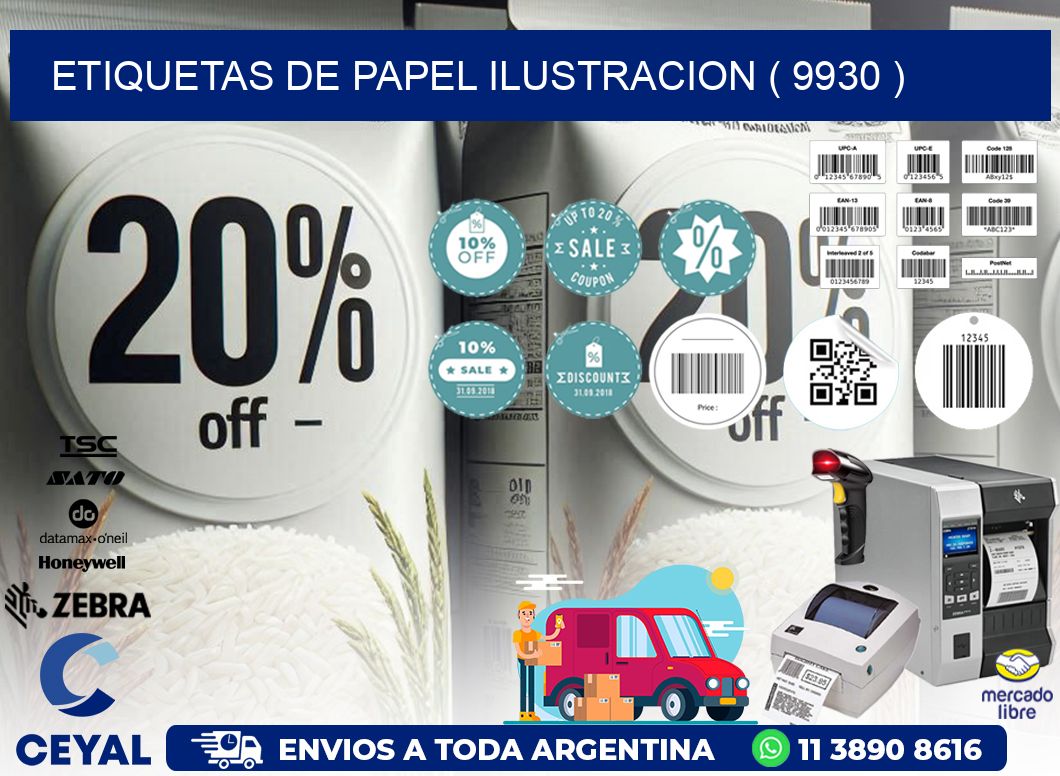 ETIQUETAS DE PAPEL ILUSTRACION ( 9930 )