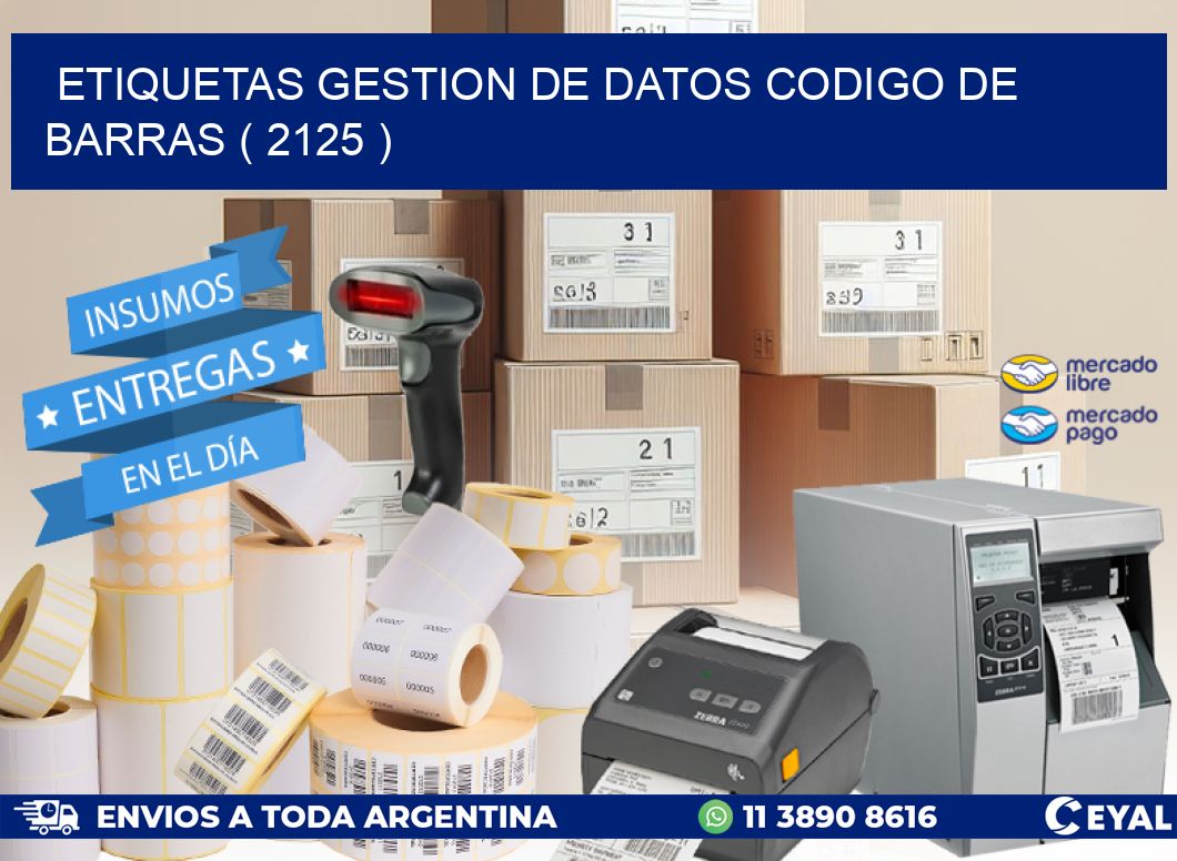 ETIQUETAS GESTION DE DATOS CODIGO DE BARRAS ( 2125 )