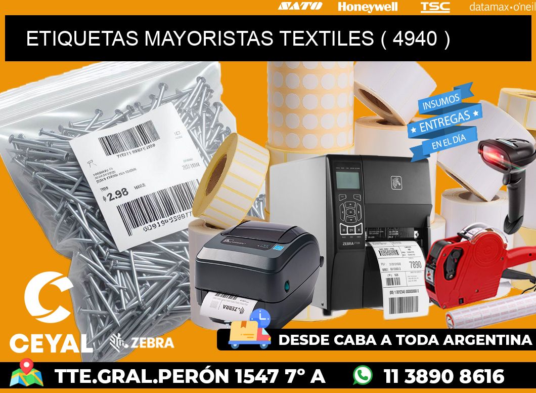 ETIQUETAS MAYORISTAS TEXTILES ( 4940 )