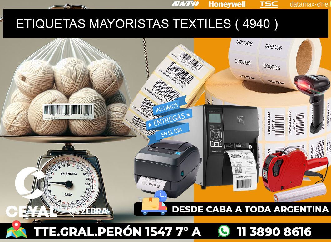 ETIQUETAS MAYORISTAS TEXTILES ( 4940 )