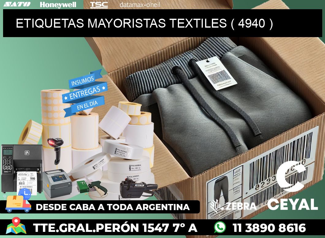 ETIQUETAS MAYORISTAS TEXTILES ( 4940 )