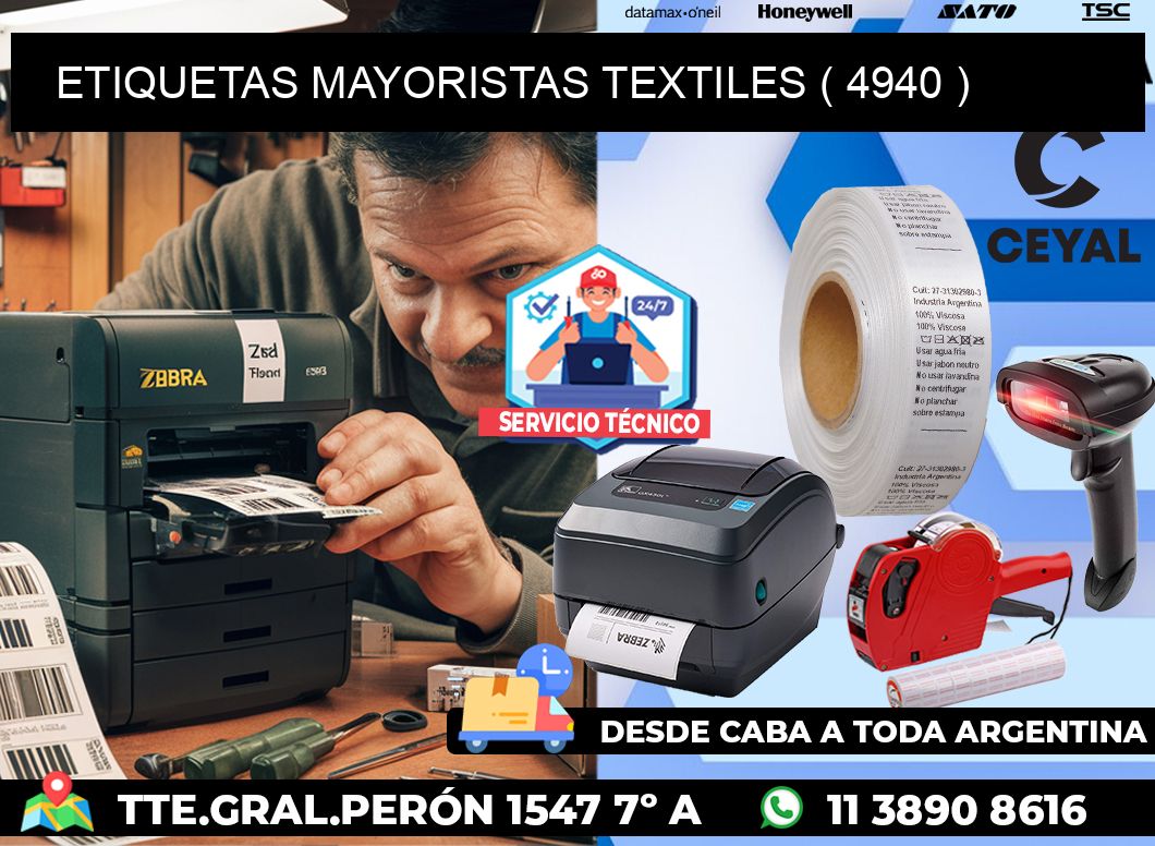 ETIQUETAS MAYORISTAS TEXTILES ( 4940 )