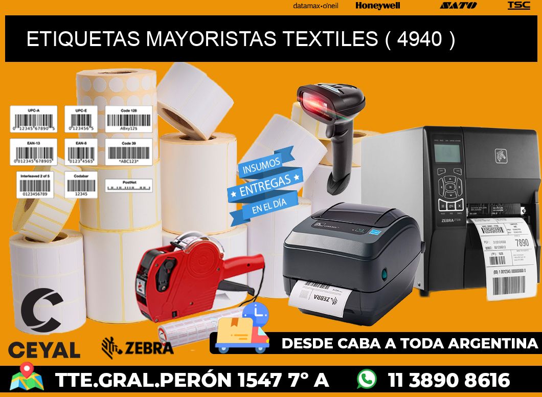ETIQUETAS MAYORISTAS TEXTILES ( 4940 )