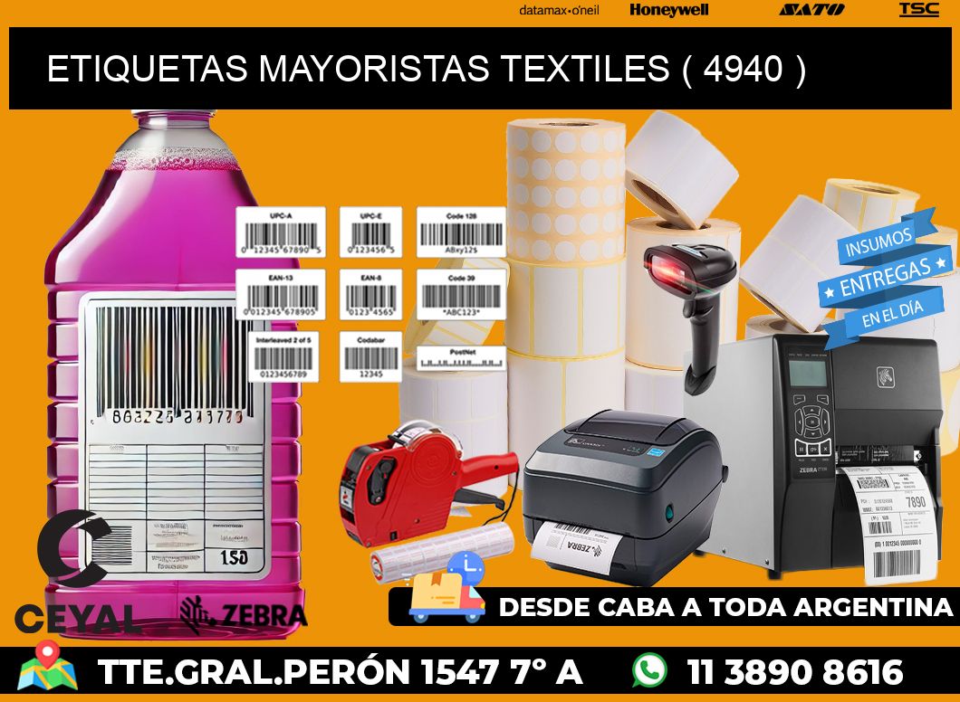 ETIQUETAS MAYORISTAS TEXTILES ( 4940 )