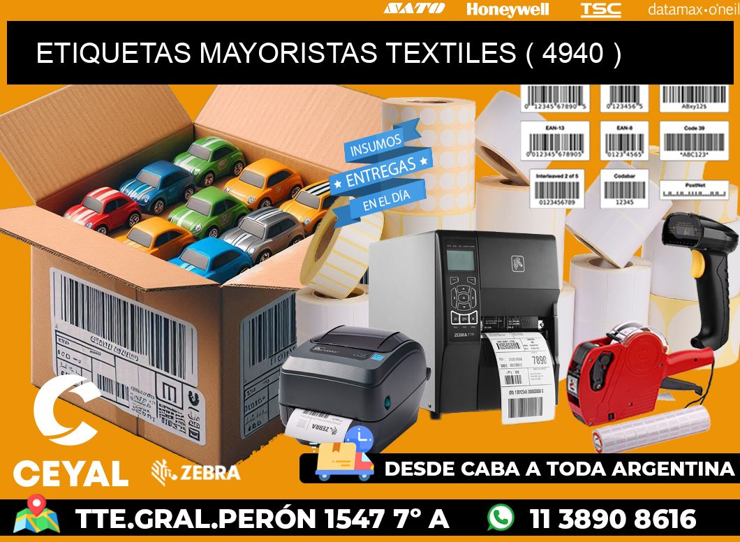 ETIQUETAS MAYORISTAS TEXTILES ( 4940 )