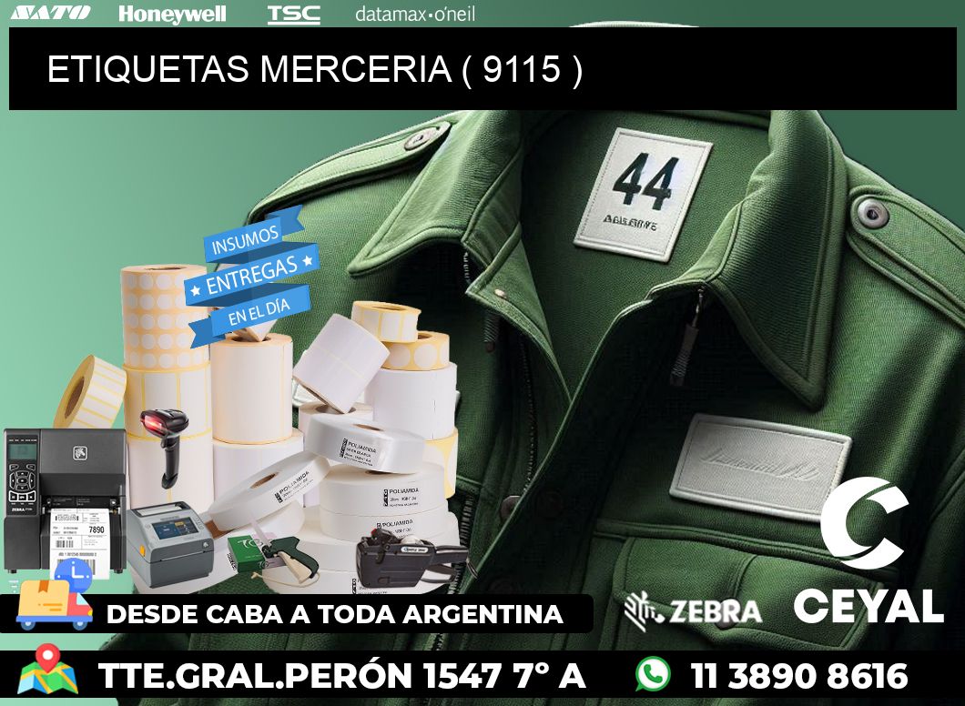 ETIQUETAS MERCERIA ( 9115 )