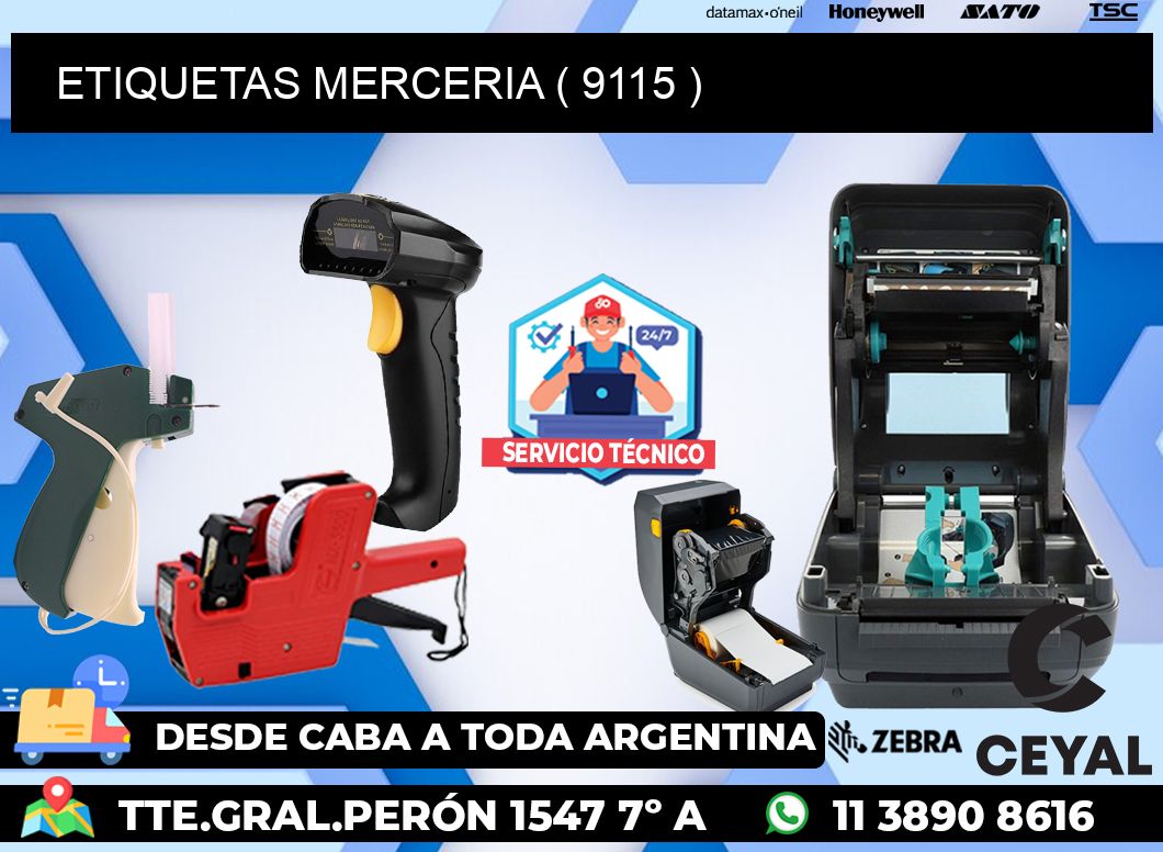 ETIQUETAS MERCERIA ( 9115 )