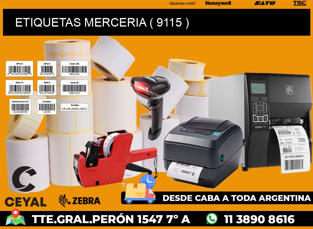 ETIQUETAS MERCERIA ( 9115 )