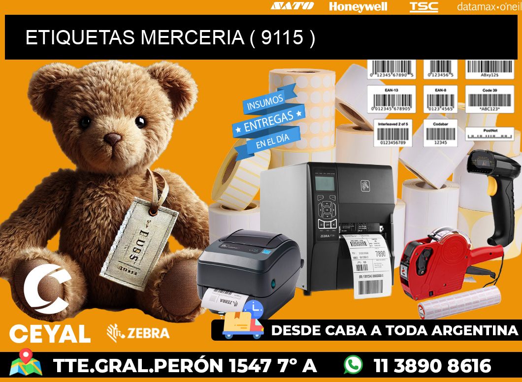 ETIQUETAS MERCERIA ( 9115 )