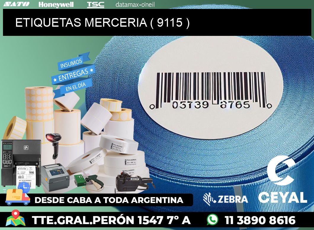 ETIQUETAS MERCERIA ( 9115 )