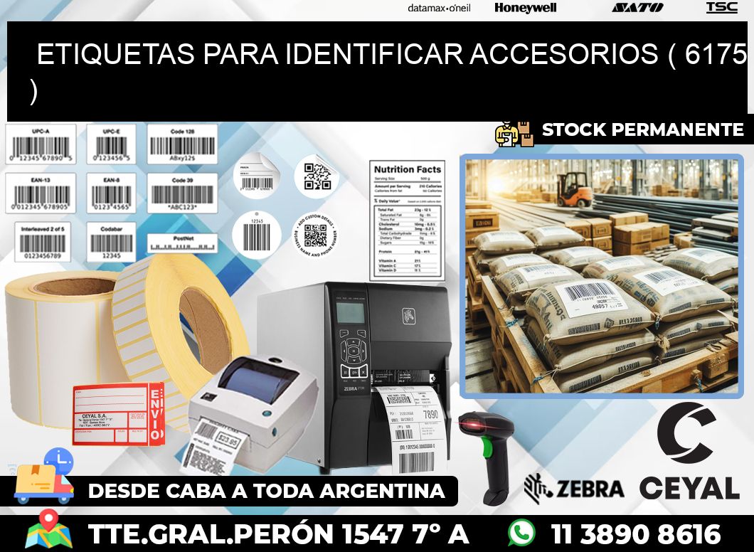 ETIQUETAS PARA IDENTIFICAR ACCESORIOS ( 6175 )