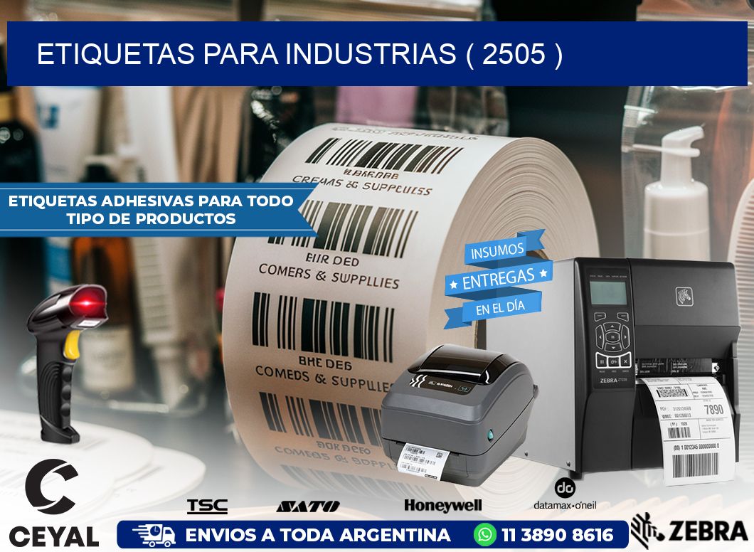 ETIQUETAS PARA INDUSTRIAS ( 2505 )