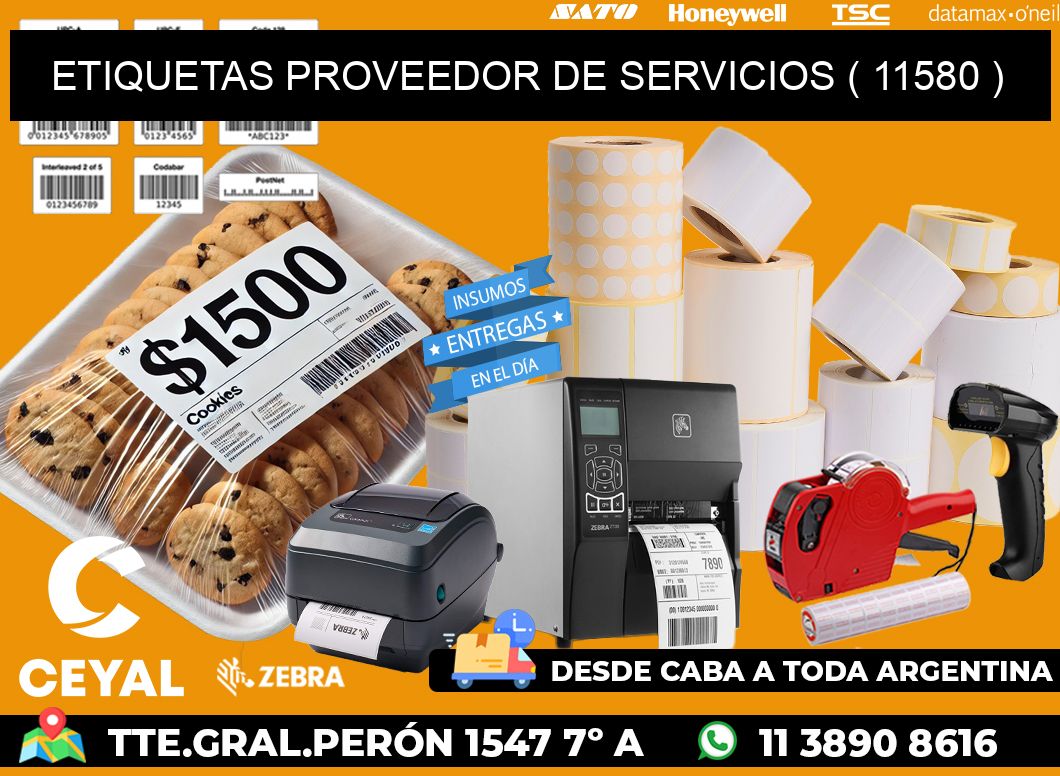 ETIQUETAS PROVEEDOR DE SERVICIOS ( 11580 )