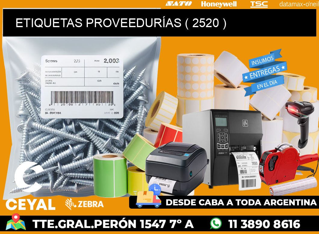 ETIQUETAS PROVEEDURÍAS ( 2520 )