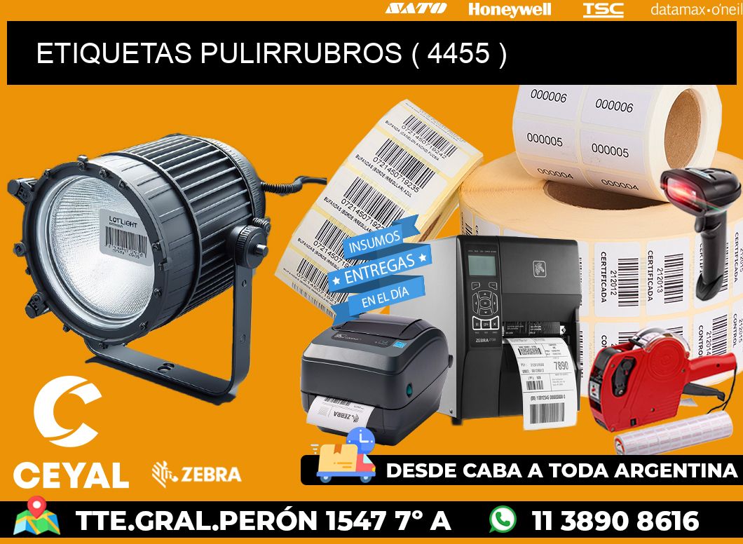 ETIQUETAS PULIRRUBROS ( 4455 )