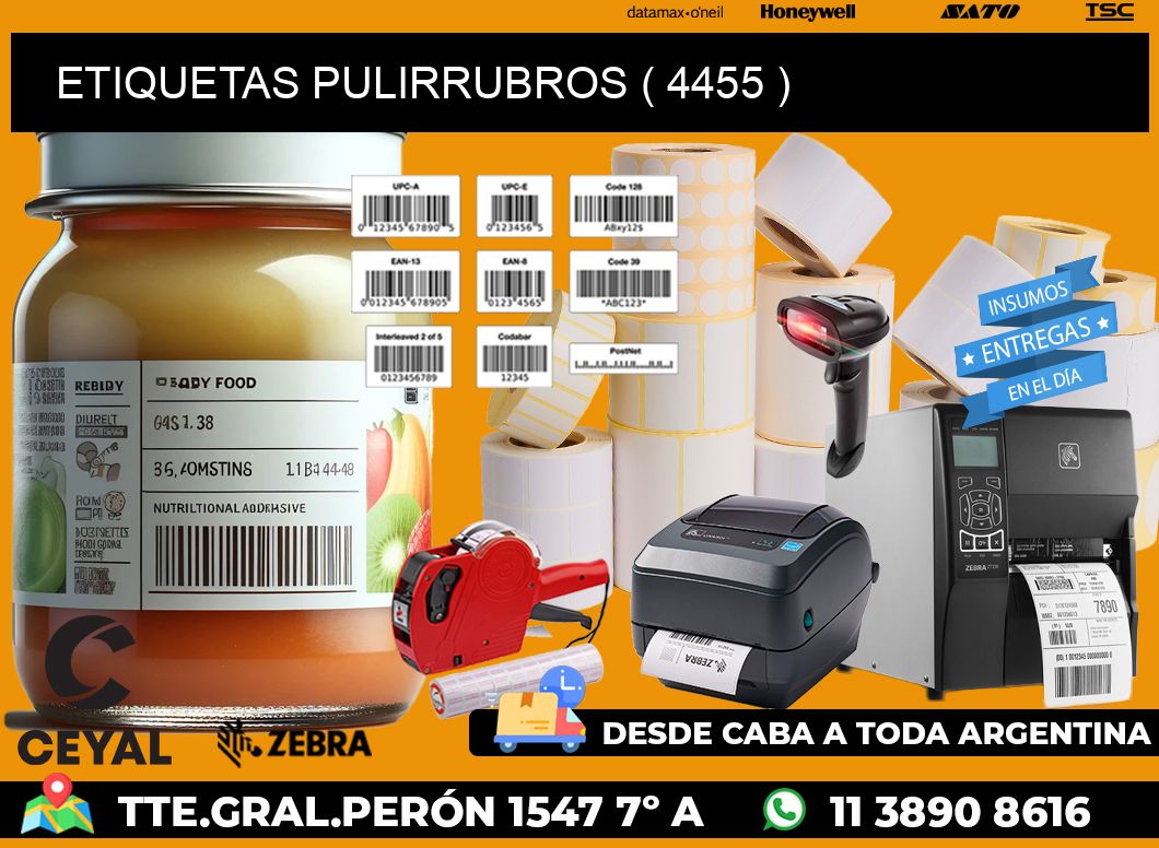 ETIQUETAS PULIRRUBROS ( 4455 )