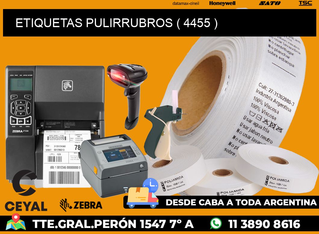 ETIQUETAS PULIRRUBROS ( 4455 )