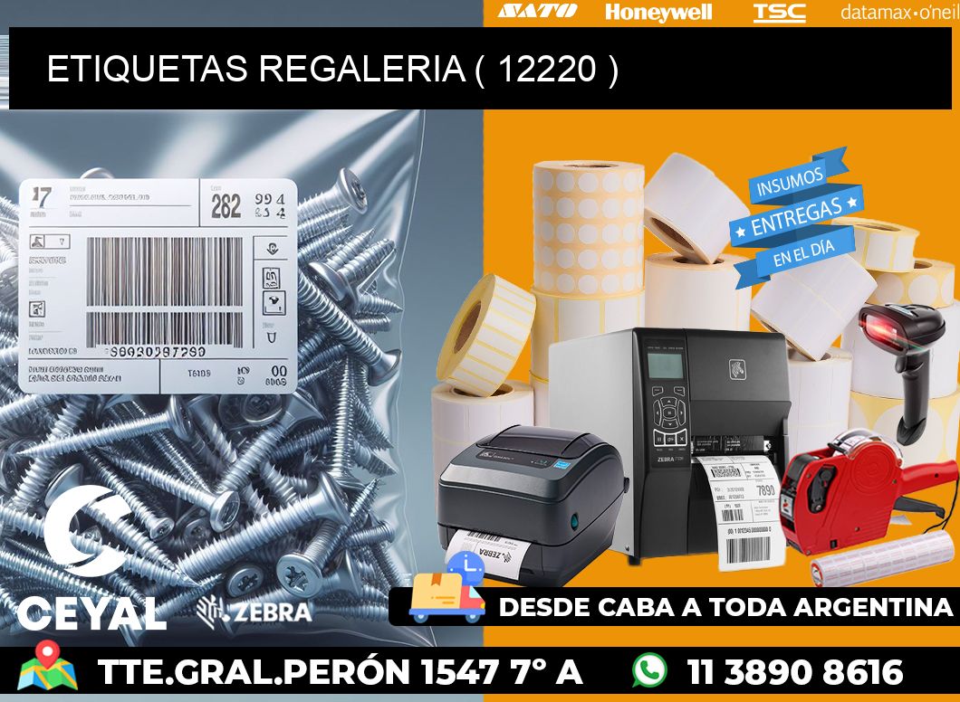 ETIQUETAS REGALERIA ( 12220 )