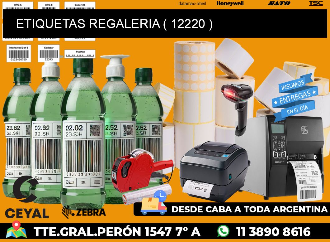 ETIQUETAS REGALERIA ( 12220 )