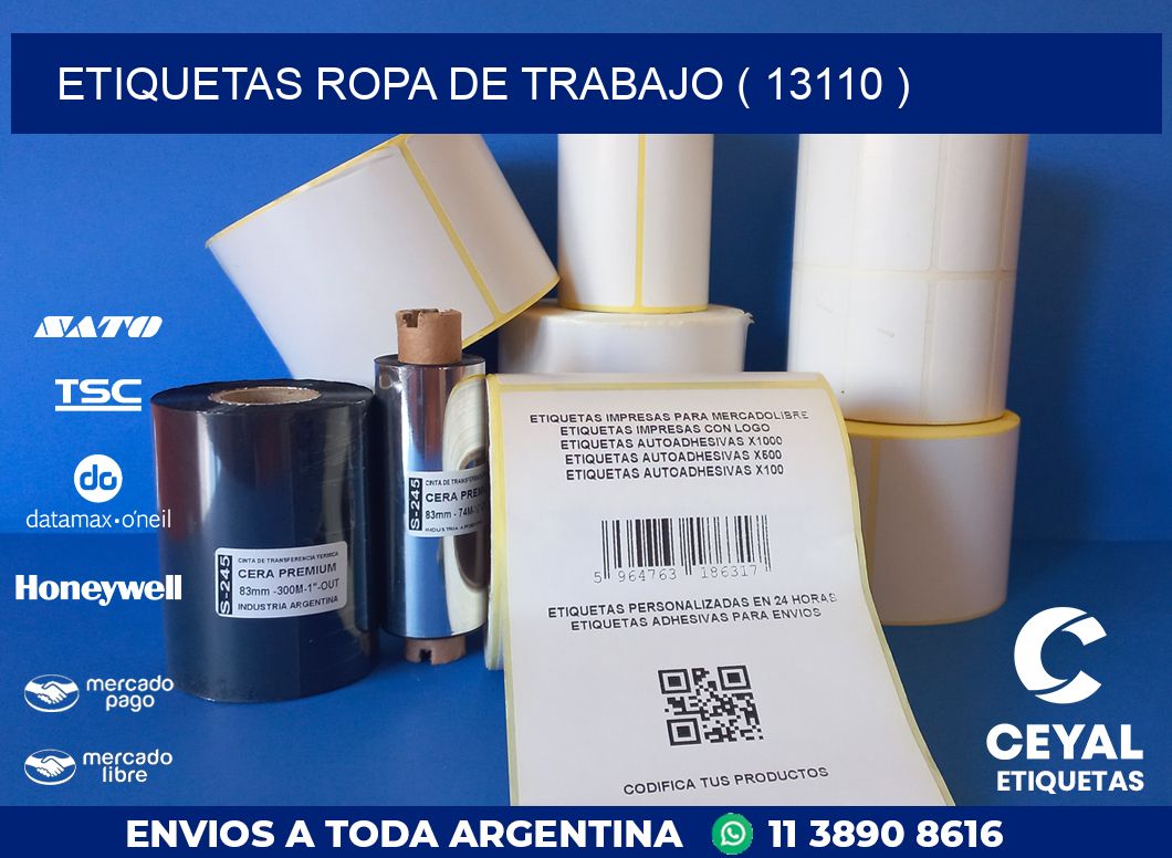 ETIQUETAS ROPA DE TRABAJO ( 13110 )