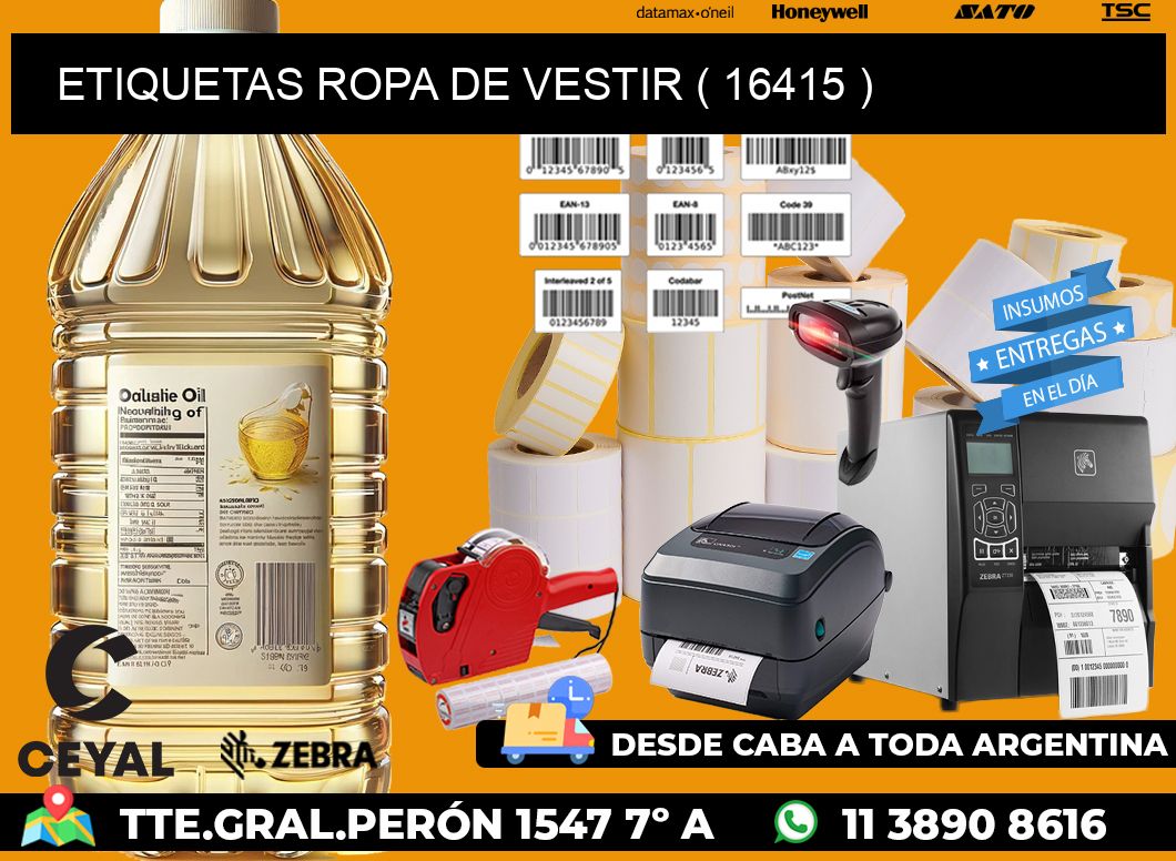 ETIQUETAS ROPA DE VESTIR ( 16415 )