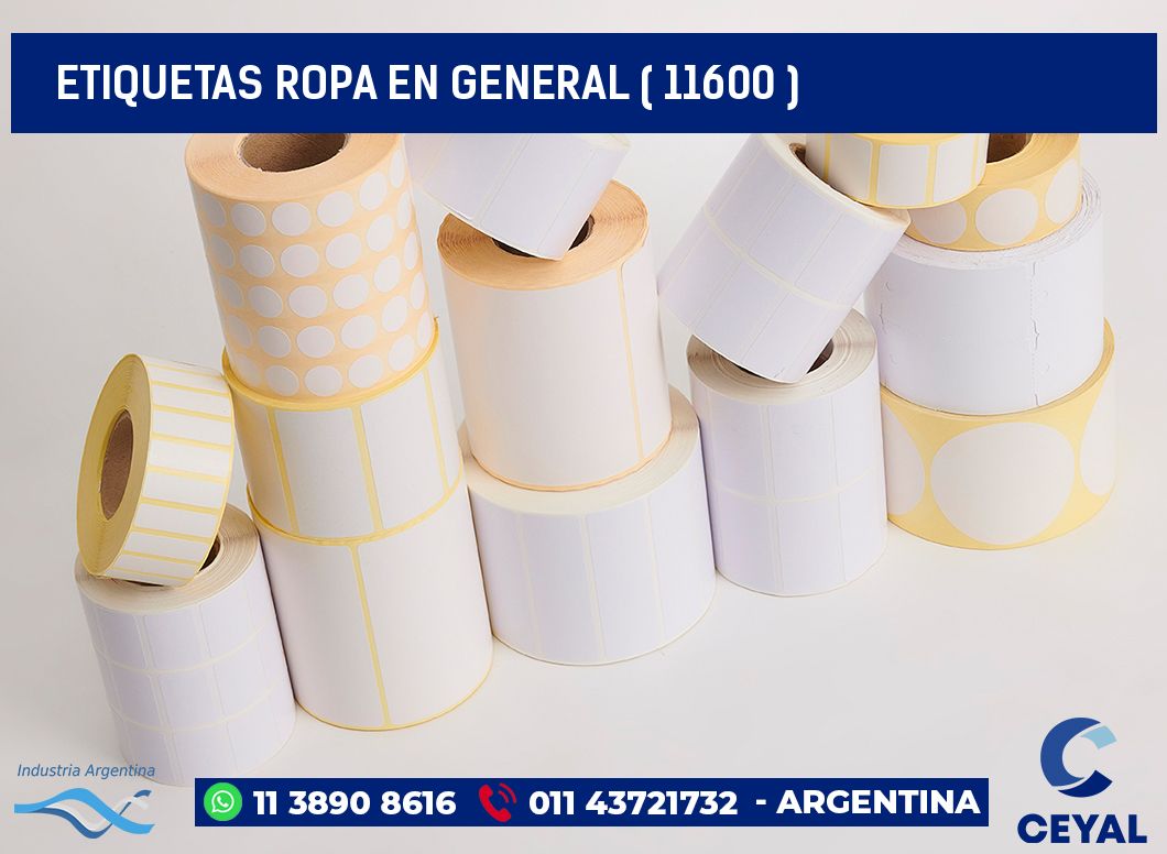 ETIQUETAS ROPA EN GENERAL ( 11600 )