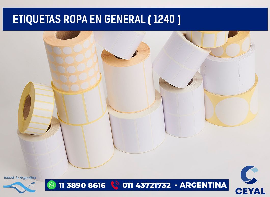 ETIQUETAS ROPA EN GENERAL ( 1240 )