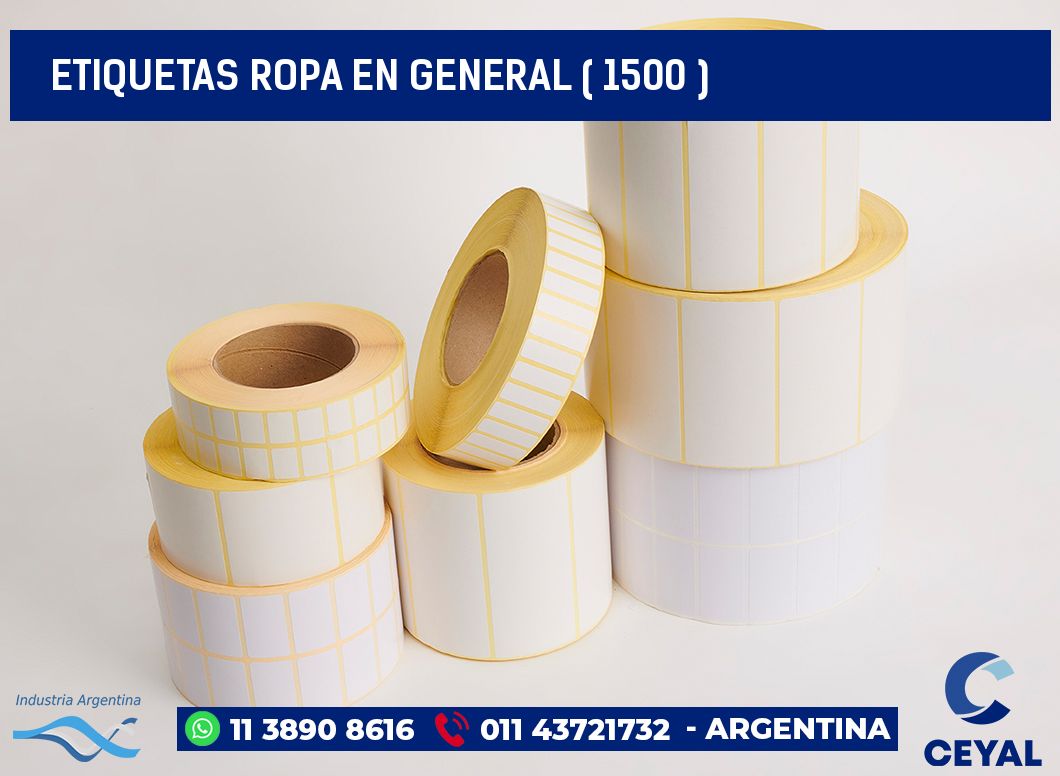 ETIQUETAS ROPA EN GENERAL ( 1500 )
