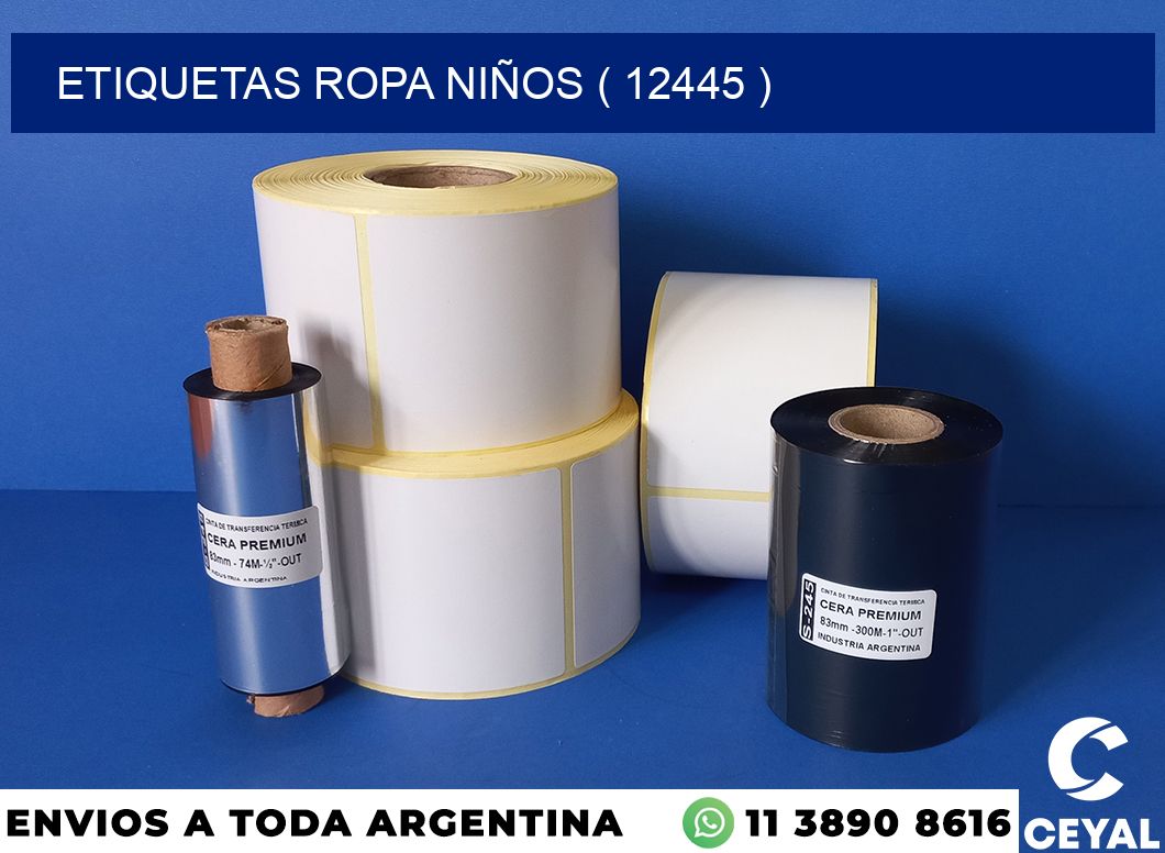 ETIQUETAS ROPA NIÑOS ( 12445 )