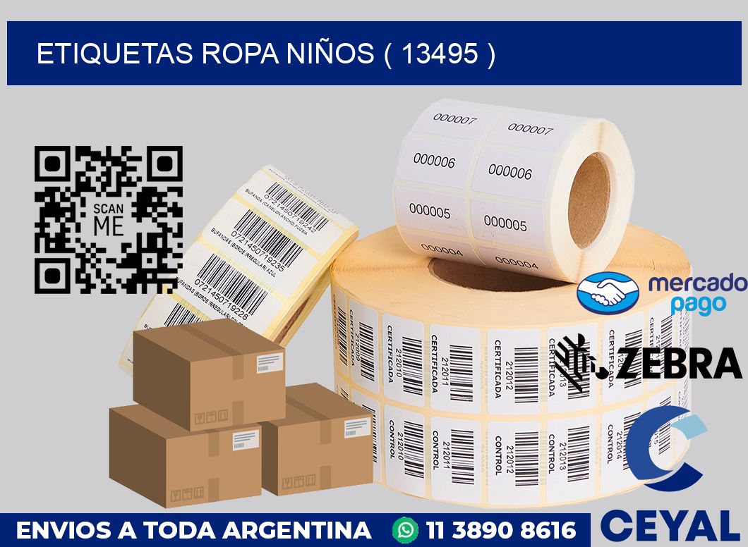 ETIQUETAS ROPA NIÑOS ( 13495 )